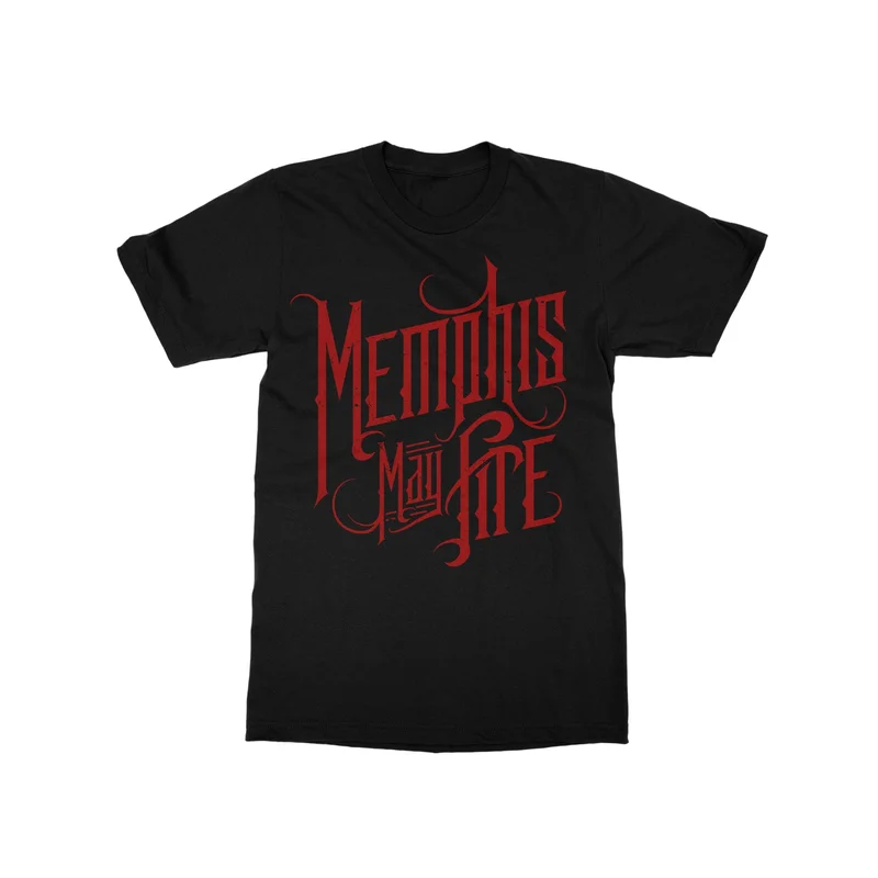Red Logo Black T-Shirt