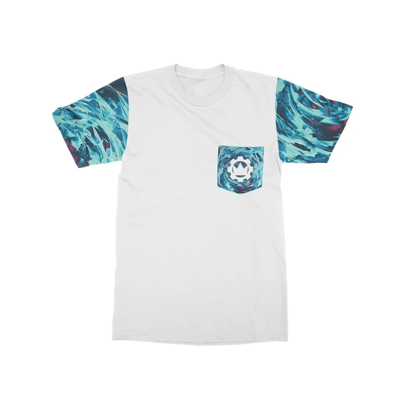 Retrograde White Custom Sleeve/Pocket T-Shirt