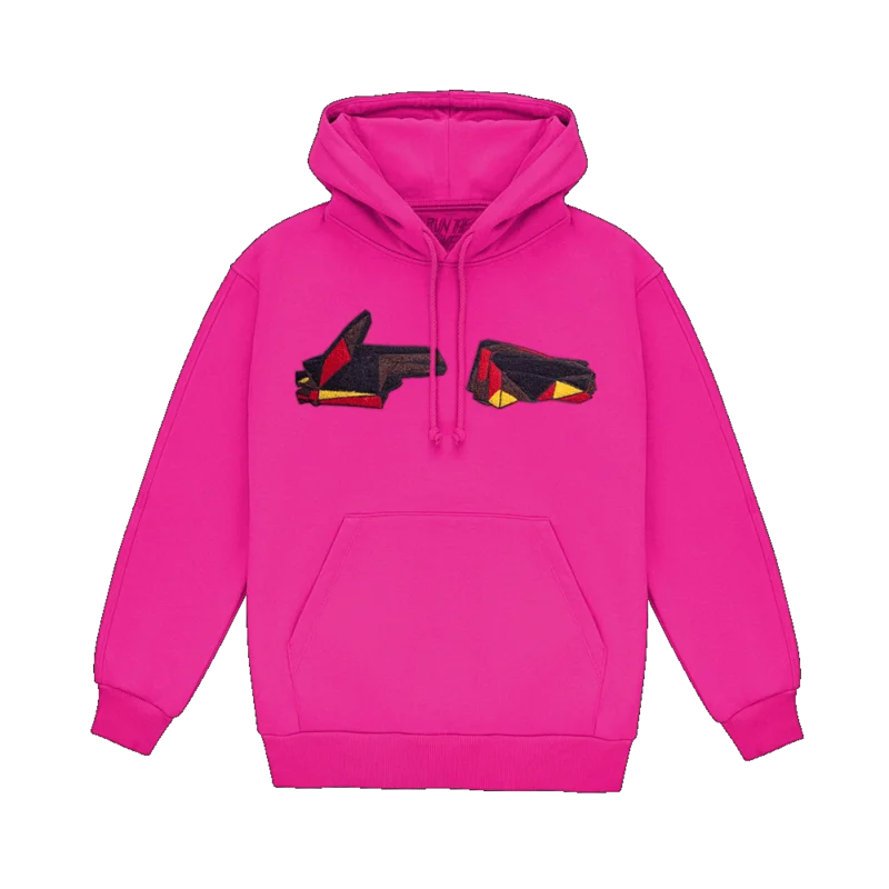 RTJ CHENILLE PATCH HOODIE FUCHSIA