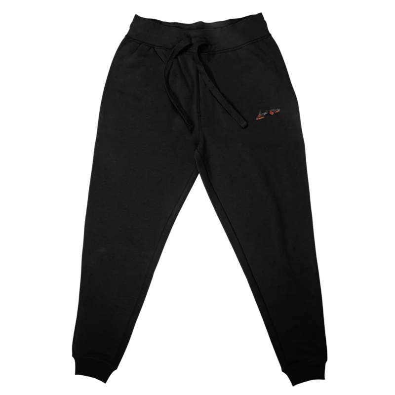RTJ4 EMBROIDERED JOGGERS BLACK