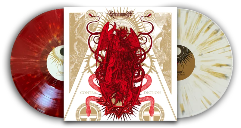 SCHAMMASCH 'CONTRADICTION' RED WITH GOLD SPLATTER/WHITE WITH GOLD SPLATTER 2LP