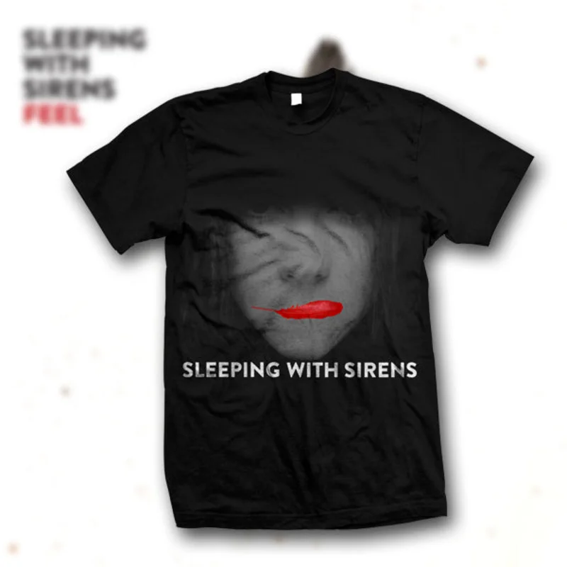 Sealed Lips Black T-Shirt