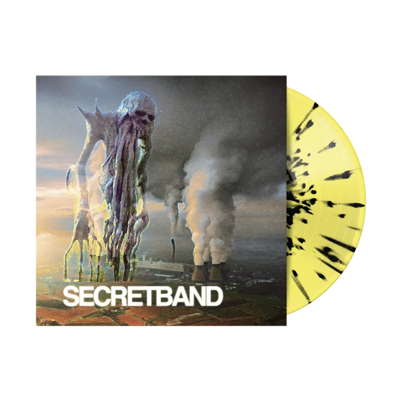 Secret Band Highlighter Yellow W/ Black Splatter 10inch Vinyl