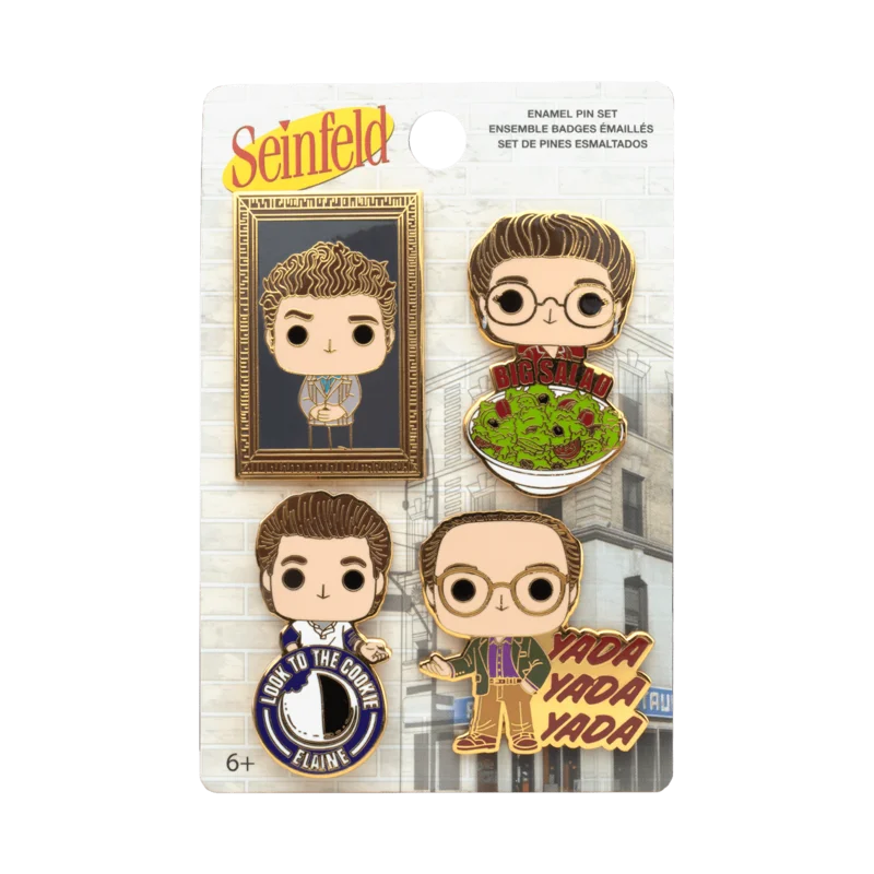 SEINFELD ALL CHARACTER FUNKO POP! 4 PACK PIN SET
