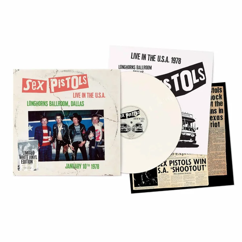 SEX PISTOLS 'LIVE IN THE U.S.A. 1978 - LONGHORNS BALLROOM, DALLAS' LP (White Vinyl)