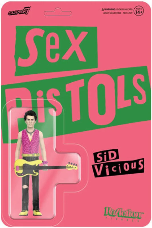 SEX PISTOLS REACTION WAVE 2 - SID VICIOUS (NEVER MIND THE BOLLOCKS) ACTION FIGURE
