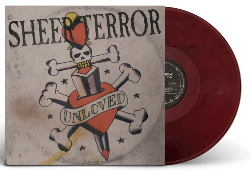 SHEER TERROR UNHEARD UNLOVED LP (Limited Edition  Only 200 Made, Red & Black Swirl Vinyl)