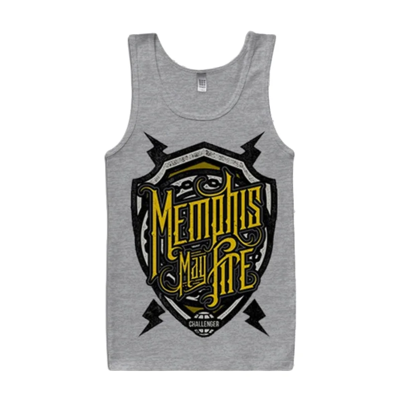 Shield Heather Grey Tank Top