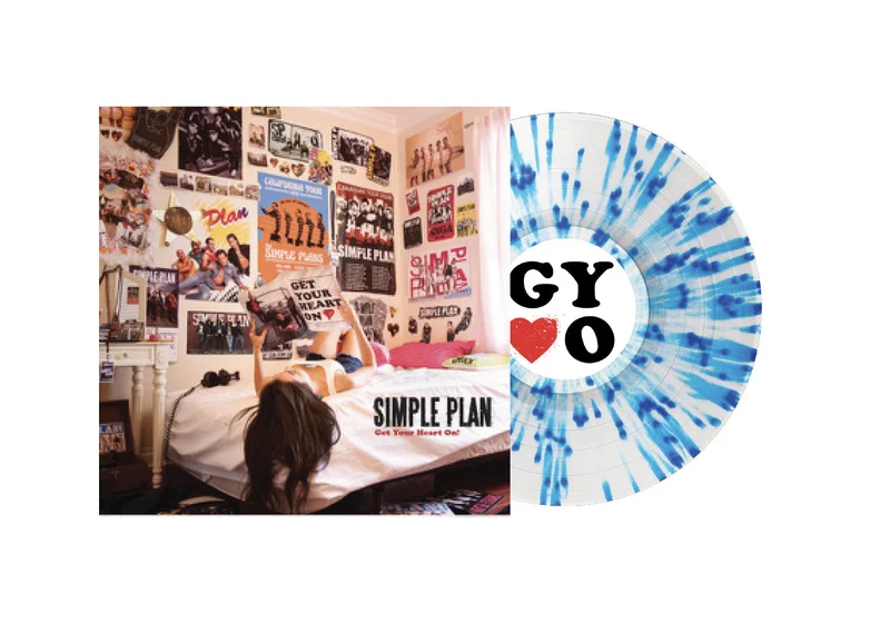 SIMPLE PLAN GET YOUR HEART ON! LP (Limited Edition  Only 500 Made, Clear w/ Blue Splatter Vinyl)