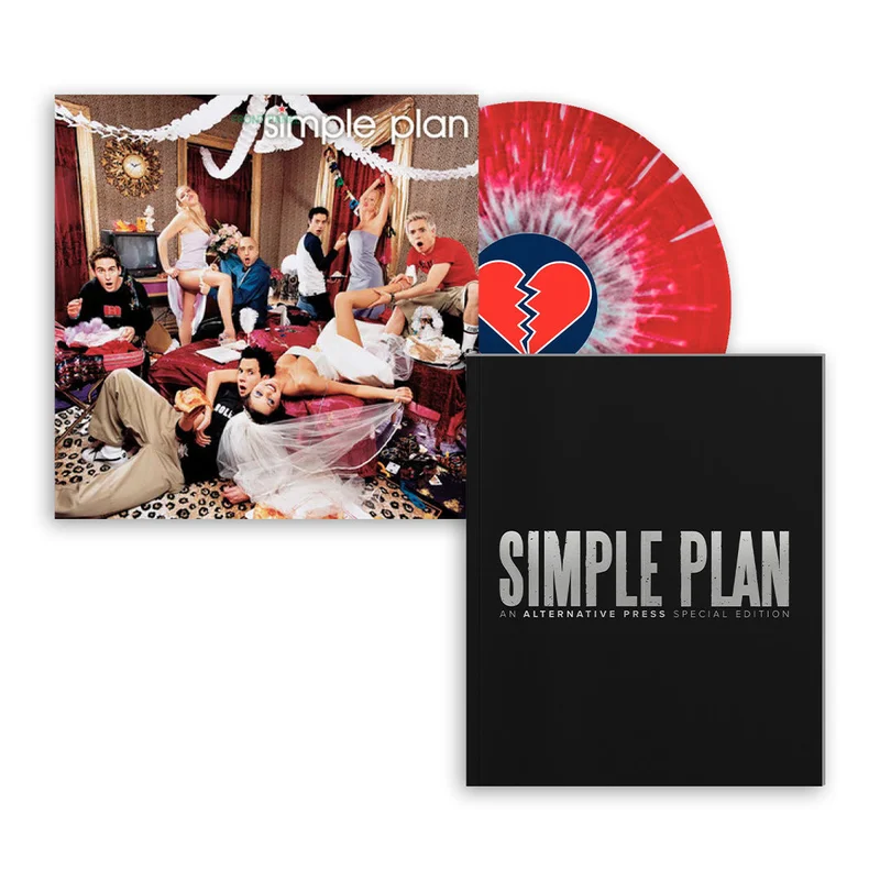 SIMPLE PLAN NO PADS, NO HELMETS...JUST BALLS LP (Limited Edition  Only 700 Made, Red White Splatter Vinyl) + SPECIAL COLLECTOR'S EDITION DELUXE MAGAZINE