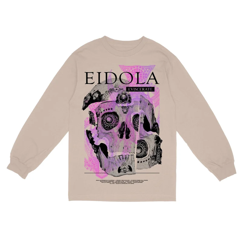 Skull Retro Tan Long Sleeve