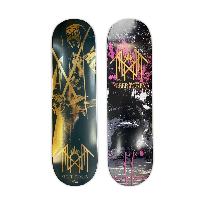 SLEEP TOKEN "EVEN IN ARCADIA" EXCLUSIVE FOIL SKATE DECKS
