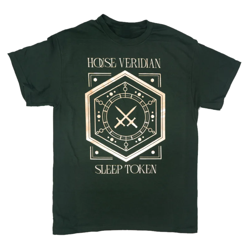 SLEEP TOKEN "HOUSE VERIDIAN" LIMITED EDITION EXCLUSIVE FOIL PRINT T-SHIRT