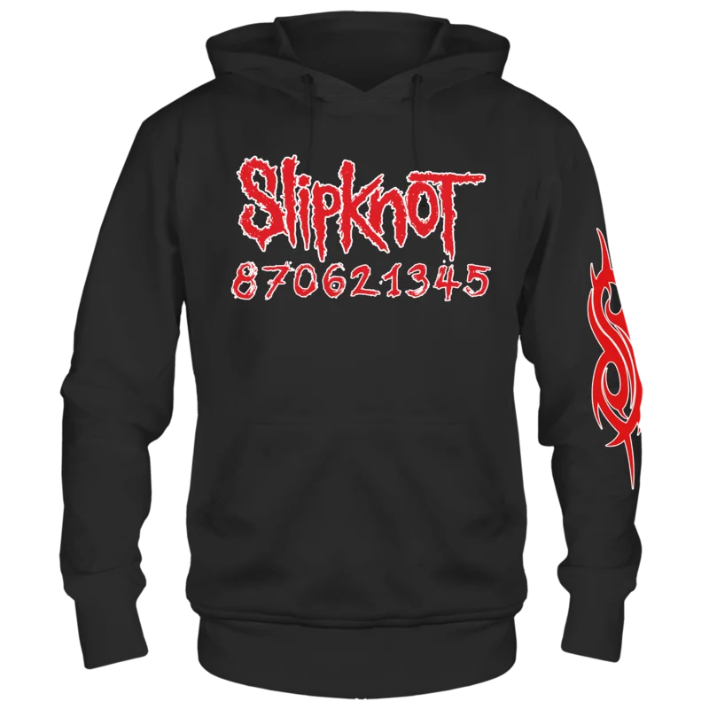 SLIPKNOT BARCODE BLACK FRT/BCK HOODIE BLACK