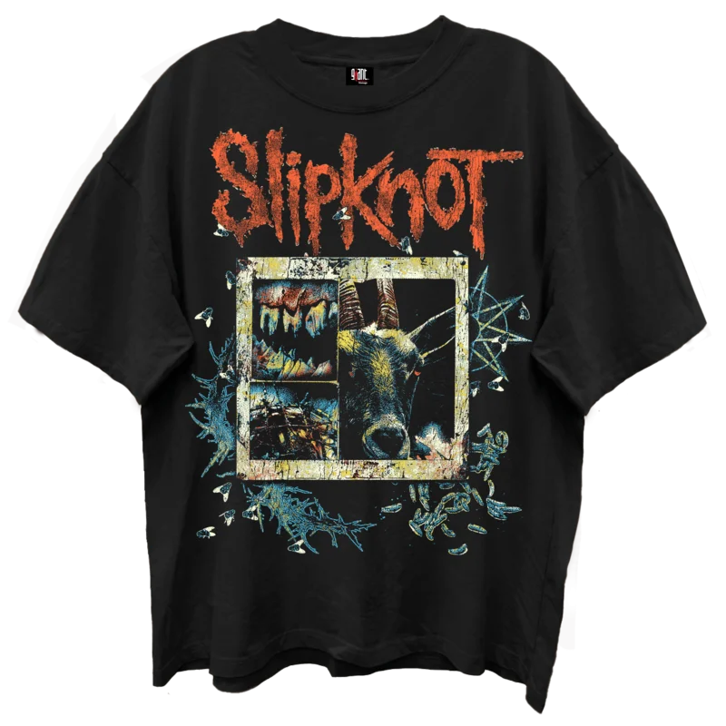 SLIPKNOT EVERGREEN FRONT/BACK GIANT VINTAGE LIMO BLACK T-SHIRT BLACK