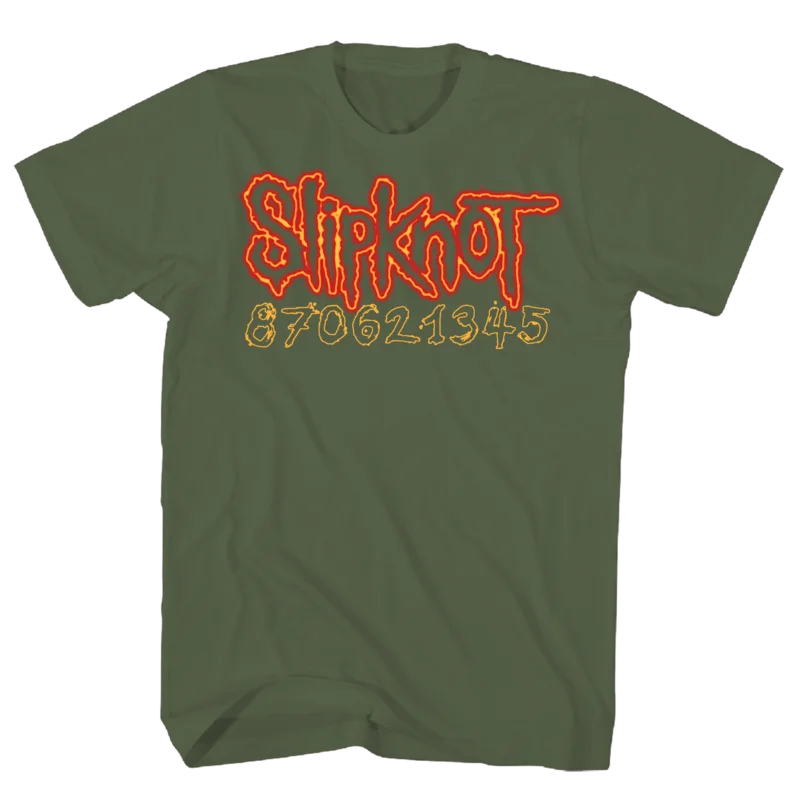 SLIPKNOT NEON DONT JUDGE ME FRT MILTARY GREEN