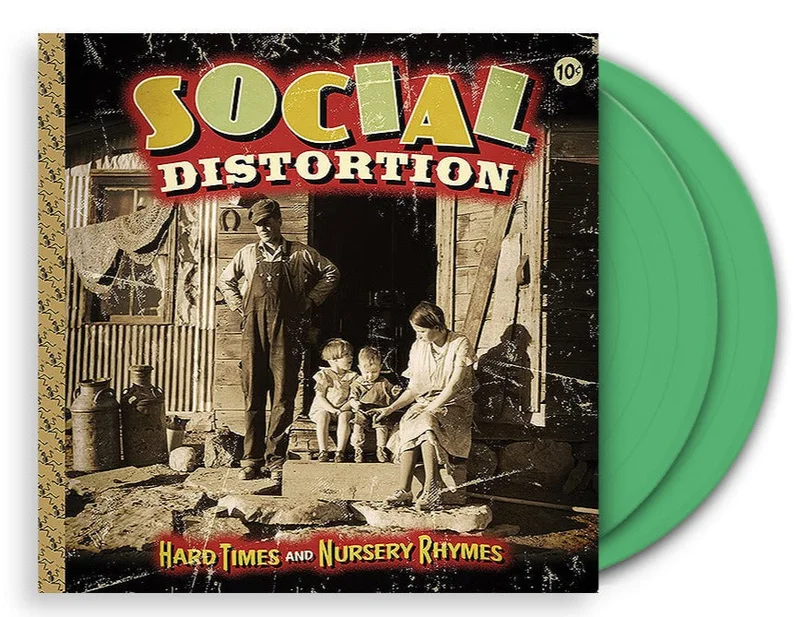 SOCIAL DISTORTION HARD TIMES & NURSERY RHYMES 2LP (Limited Edition  Only 300 made, Opaque Spring Green Vinyl)