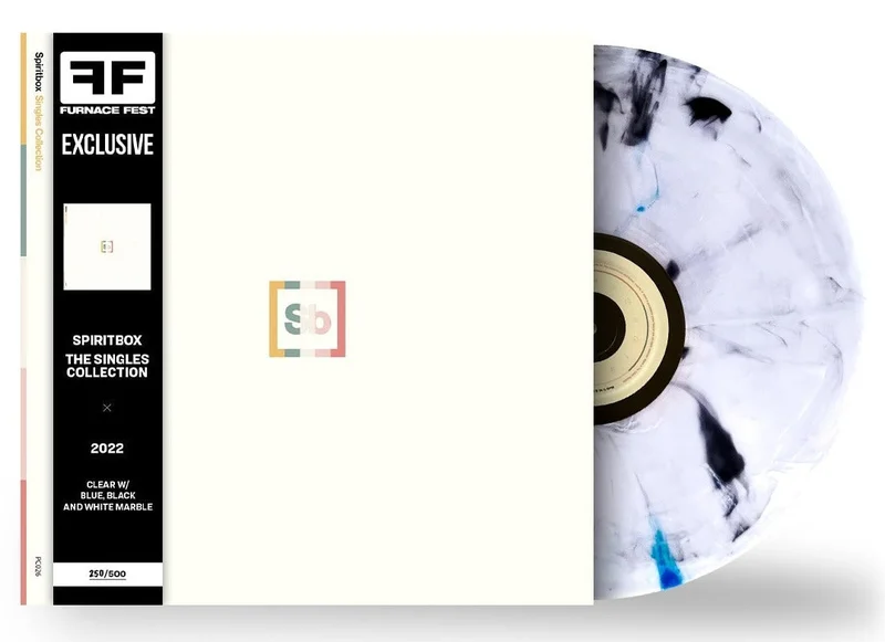 SPIRITBOX SINGLES COLLECTION LP (Furnace Fest Exclusive  Only 500 Made, Clear, Blue, Black, & White Marble Vinyl)