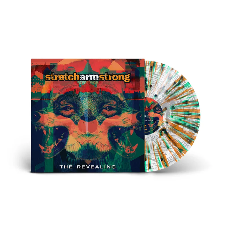 STRETCH ARM STRONG THE REVEALING 12" EP (Limited Edition  Only 250 made, Cloudy White w/ Green/Orange Splatter & Silkscreened B-Side Vinyl)