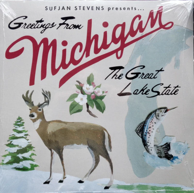 Sufjan Stevens - Greetings From Michigan (The Great Lake State) (2xLP, Album, RE, RP) (Mint (M))