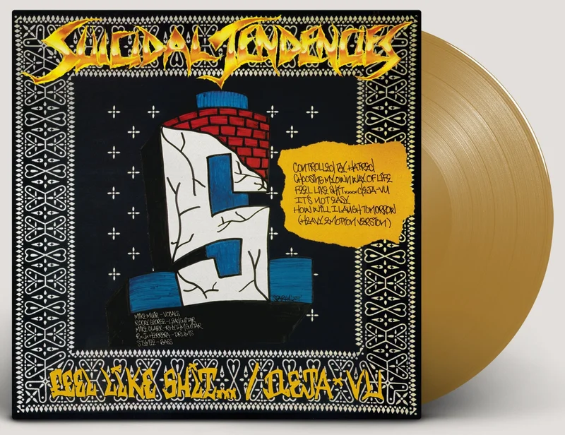 SUICIDAL TENDENCIES CONTROLLED BY HATRED / FEEL LIKE SHIT...DEJA VU' LP  ONLY 300 MADE (Limited Edition Gold Vinyl)