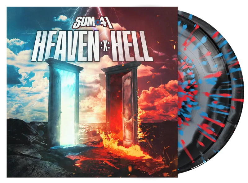 SUM 41 HEAVEN :X: HELL 2LP (Limited Edition  Only 500 made, Black/Gray Smush w/ Red & Blue Splatter Vinyl)