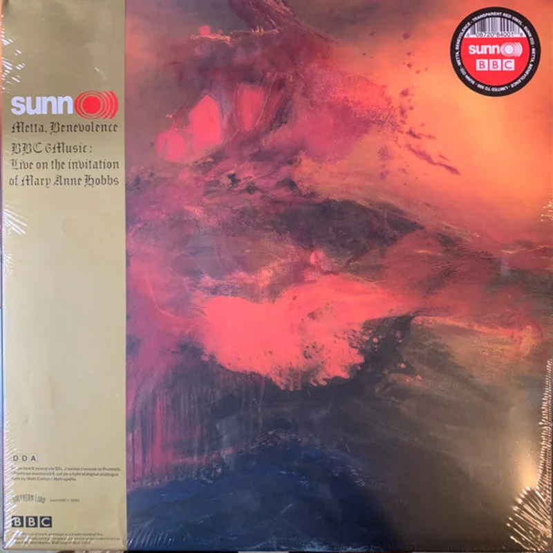 SUNN O))) 'METTA, BENEVOLENCE BBC 6MUSIC: LIVE ON THE INVITATION OF MARY ANNE HOBBS' 2LP (Transparent Red Vinyl)