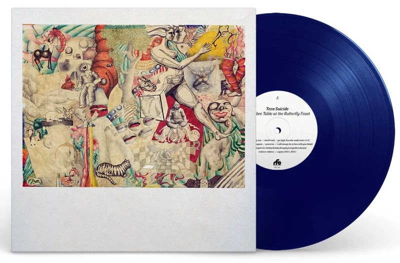 TEEN SUICIDE - HONEYBEE TABLE AT THE BUTTERFLY FEAST LP (Limited Edition  Only 200 made, Deep Blue Vinyl)