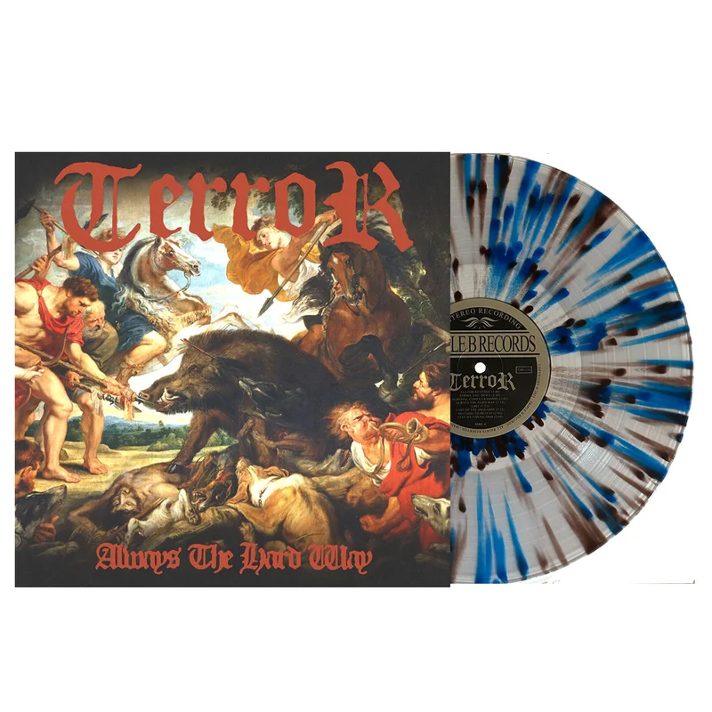 TERROR ALWAYS THE HARD WAY LP (Limited Edition  Only 200 made, Ultra Clear w/ Blue Jay & Brown Splatter Vinyl)