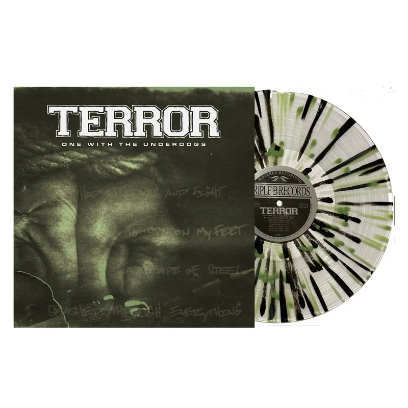 TERROR ONE WITH THE UNDERDOGS LP (Limited Edition  Only 300 made, Ultra Clear w/ Olive Green & Black Splatter Vinyl)