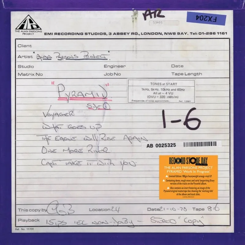 The Alan Parsons Project - Pyramid 'Work In Progress' (RSD Exclusive 2024)