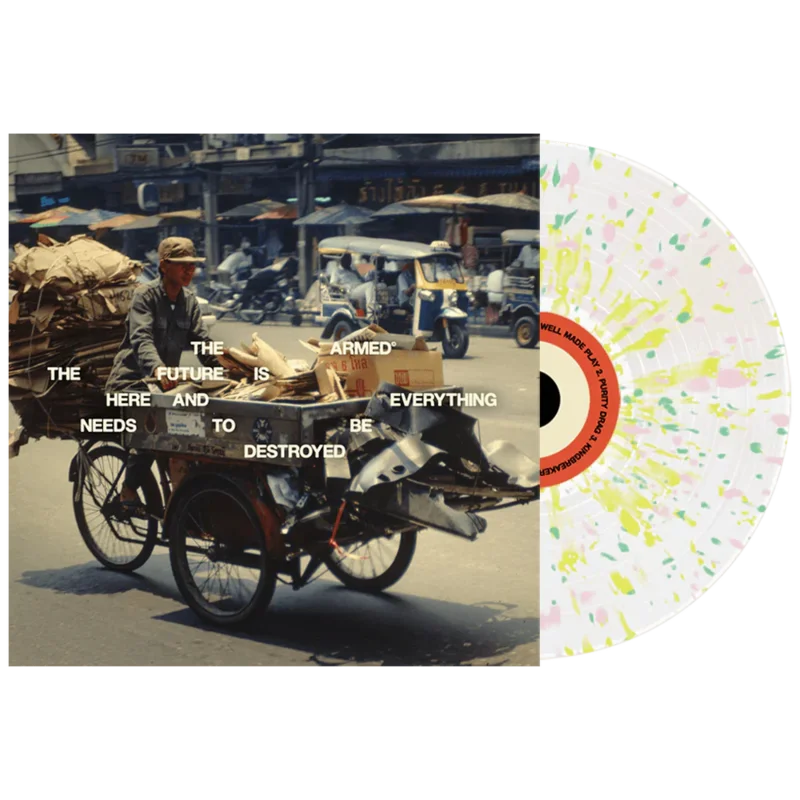 THE ARMED 'THE FUTURE IS HERE AND EVERYTHING NEEDS TO BE DESTROYED' LP (Limited Edition, Cloudy w/ Yellow/Pink/Green Splatter Vinyl)