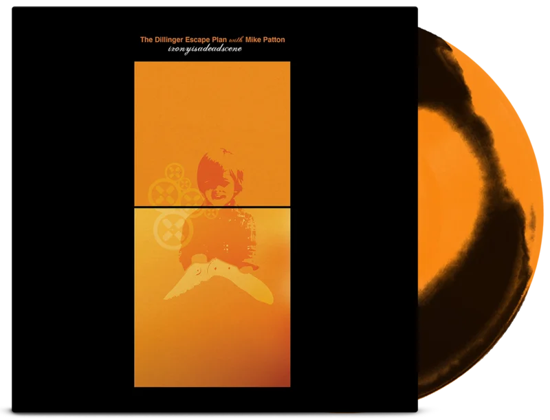 THE DILLINGER ESCAPE PLAN IRONY IS A DEAD SCENE LIMITED-EDITION TANGERINE & BLACK LP  ONLY 500 MADE