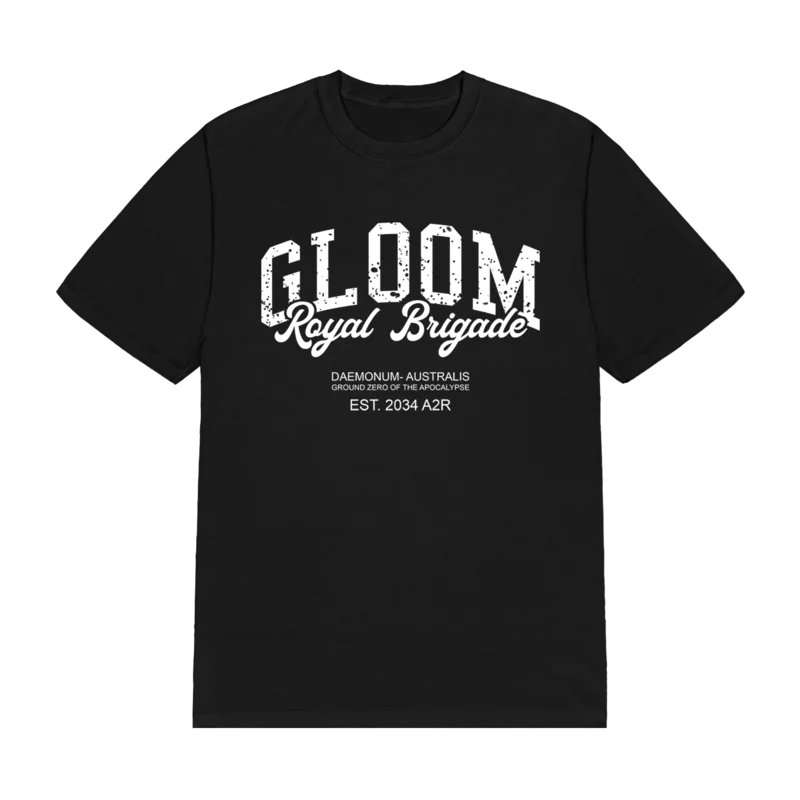 The Gloom In The Corner - Gloom Varsity T-Shirt Black