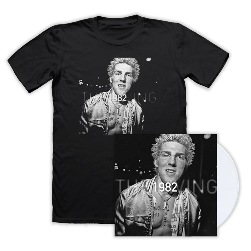 THE LIVING (DUFF MCKAGAN & GREG GILMORE) '1982' WHITE LP & EXCLUSIVE T-SHIRT BUNDLE