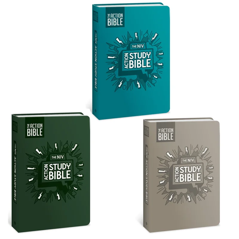 The NIV Action Study Bible 2025  Leathersoft | David C Cook Forest Green