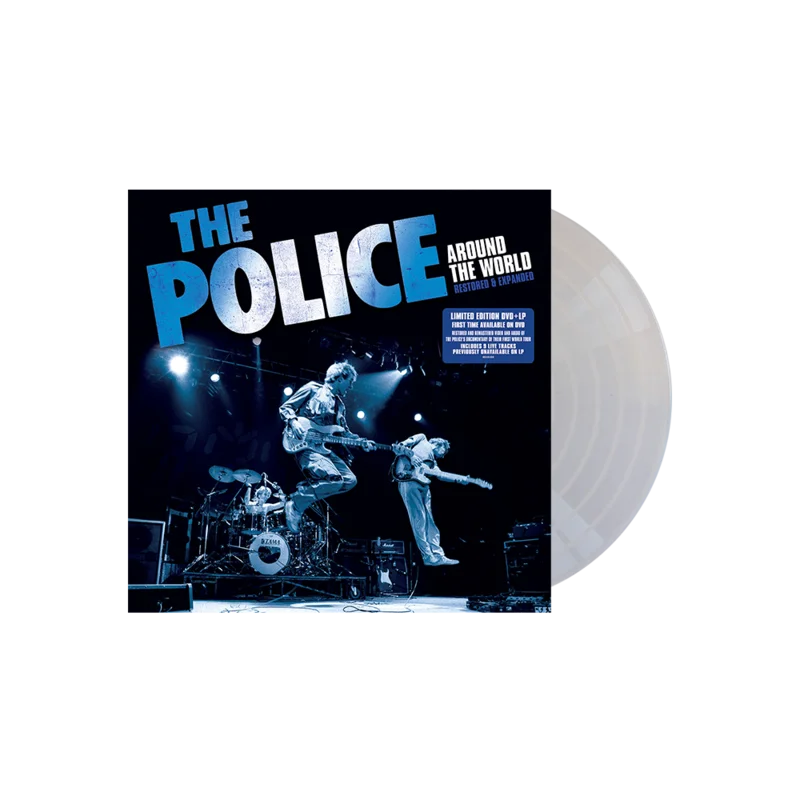 THE POLICE 'AROUND THE WORLD RESTORED & EXPANDED' LP + DVD  (Silver Vinyl)
