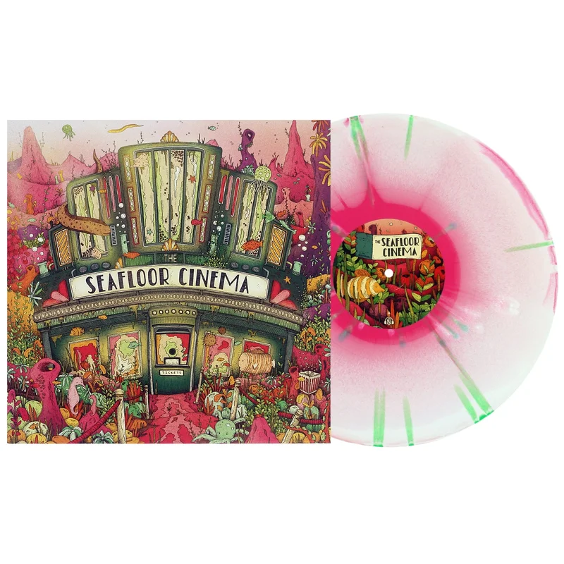 The Seafloor Cinema - Hot Pink/White/Baby Pink Asidebside W/ White/Mint Splatter LP