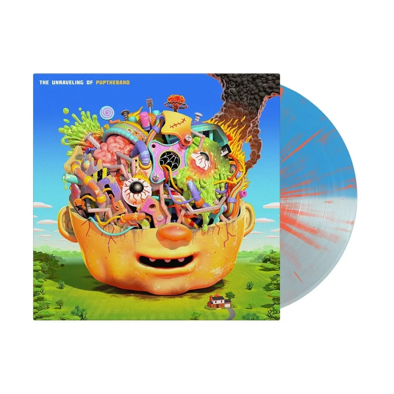 THE UNRAVELING OF PUPTHEBAND - Half Blue/Half Clear Blue w/ Tangerine Splatter 140 gram Vinyl LP