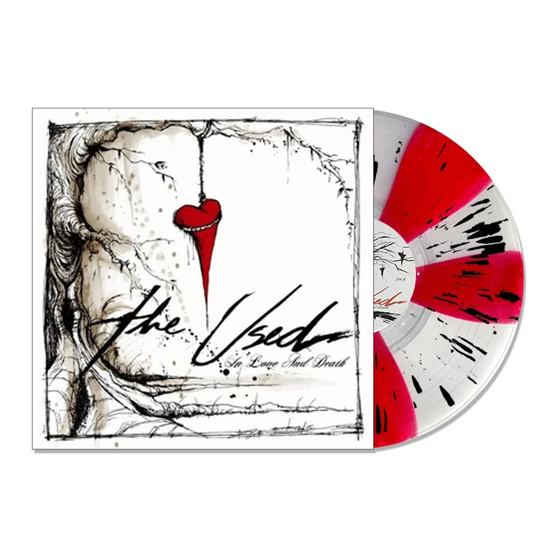 THE USED IN LOVE AND DEATH LP (Limited Edition  Only 500 Made, Clear, Red, & Black Splatter Vinyl)