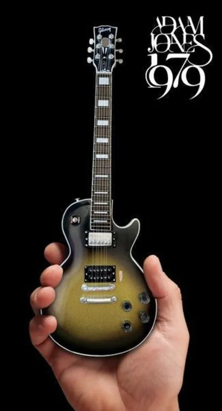 TOOL - ADAM JONES - 1979 GIBSON LES PAUL CUSTOM ANTIQUE SILVERBURST MINI GUITAR