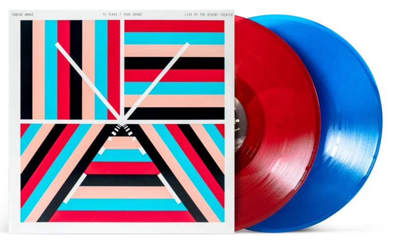 TOUCHE AMORE '10 YEARS / 1000 SHOWS - LIVE AT THE REGENT THEATER' 2LP (Red/Blue Vinyl)