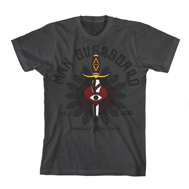 Traditional Heart Attack Charcoal T-Shirt