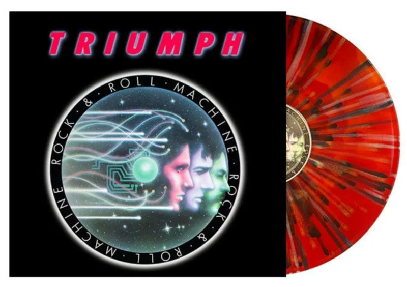 TRIUMPH ROCK & ROLL MACHINE LP (Limited Edition  Only 300 made, Red w/ Black, Blue & Orange Splatter Vinyl)