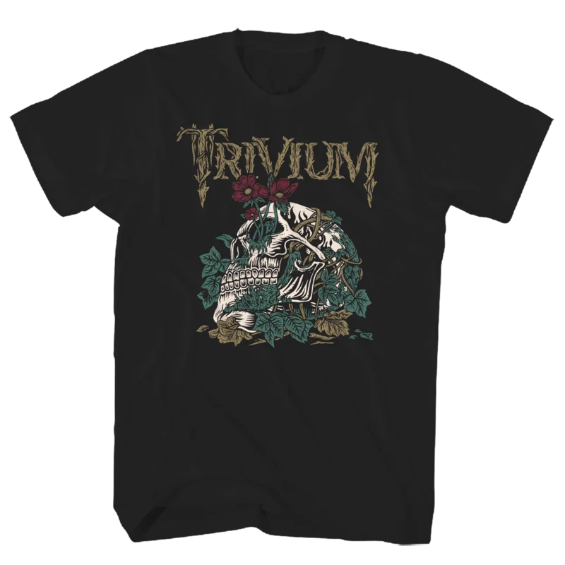 TRIVIUM SKELETON HEAD BLACK TEE BLACK