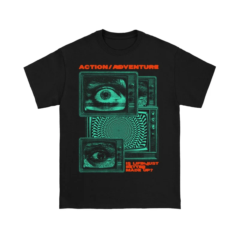 TV Static - Black Tee