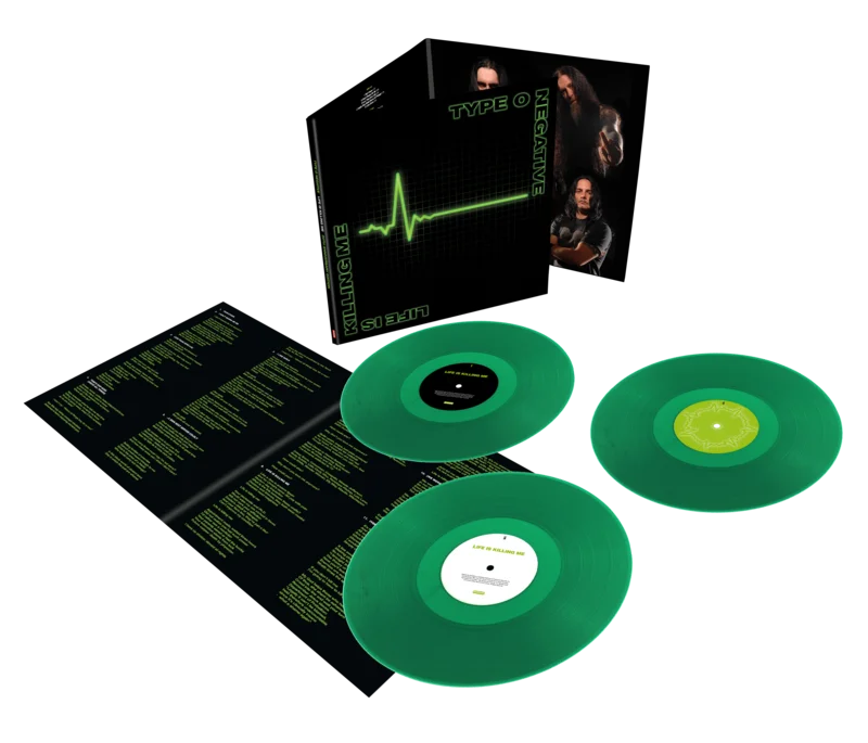 TYPE O NEGATIVE LIFE IS KILLING ME 3LP (Limited Edition, Only 1000 made  Transparent Green Vinyl)