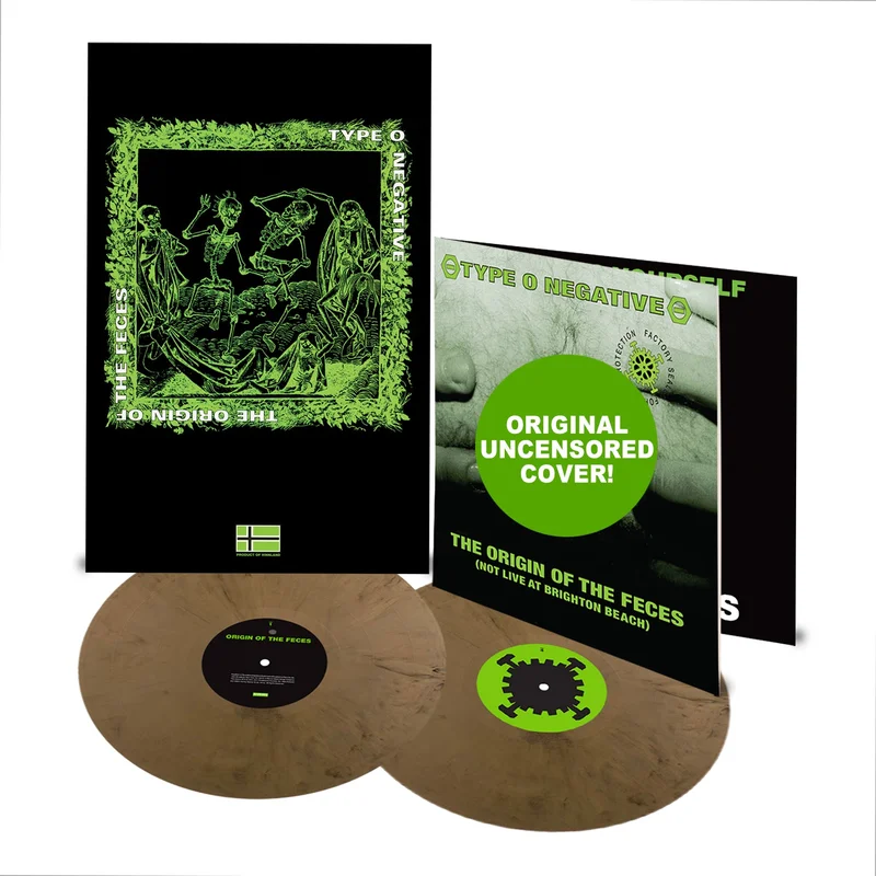 TYPE O NEGATIVE THE ORIGIN OF THE FECES 2LP (Limited Edition  Only 1000 made, Skull Gold Vinyl)