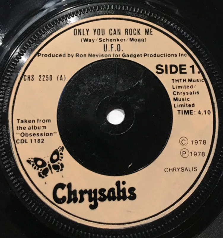 UFO  - Only You Can Rock Me (7", Single) (Very Good Plus (VG+))