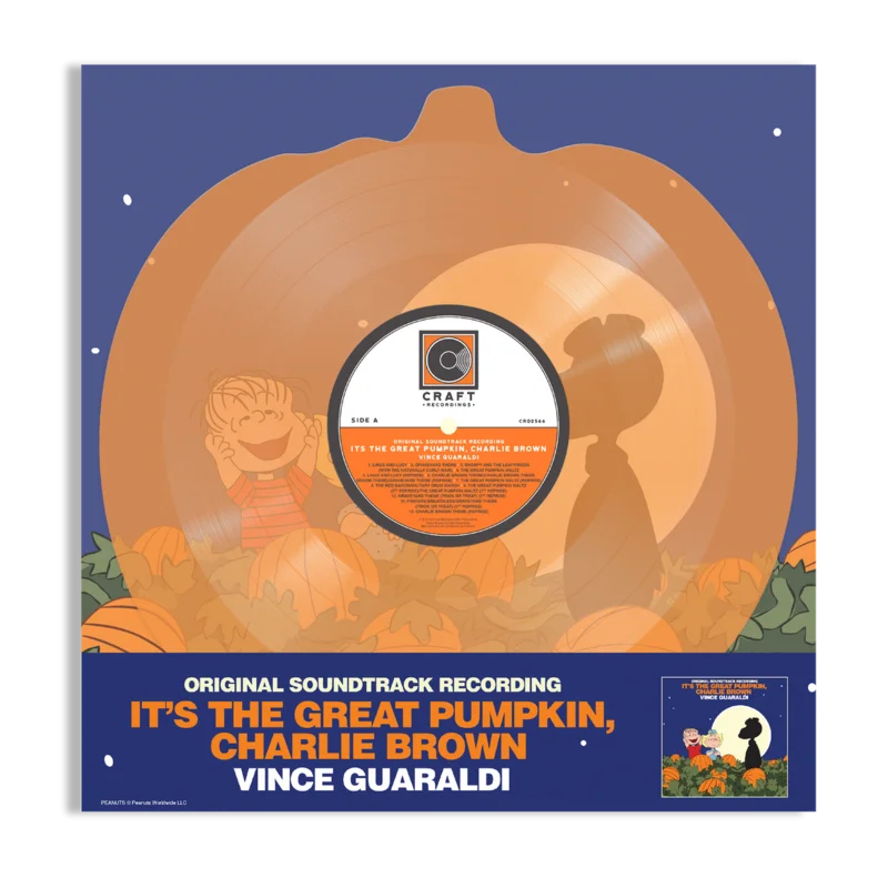 VINCE GUARALDI 'IT'S THE GREAT PUMPKIN, CHARLIE BROWN' LP (Translucent Orange Pumpkin Shaped Vinyl)